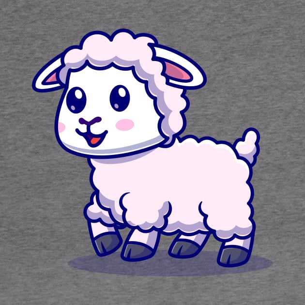 Cute Baby Sheep Walking Cartoon by Catalyst Labs